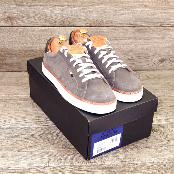 * NIB * $295 Allen Edmonds ALPHA Sneaker 7 D Grey Suede * add $15 new Trees - Picture 12 of 13